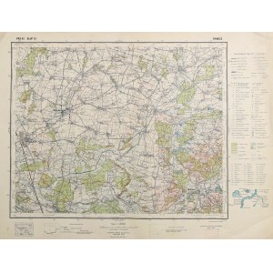 RAWICZ. Topographical map of the area around Rawicz, Kobylin and Milicz; Military Geographical Institute, Wa....