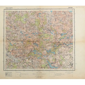 RUDZISZKI (Rūdiškės, Lithuania). Topographic map of the area around Rudziszki and Wysoki Dwór; Military…