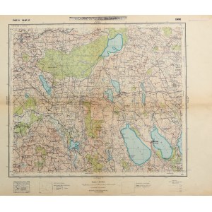 SIMNO (Simnas, Lithuania). Topographical map of the Simna area; Military Geographical Institute, Warsaw ...