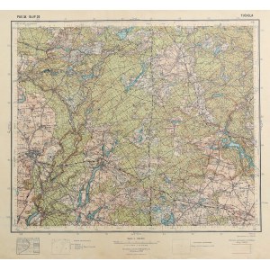 TUCHOLA. Topographical map of the Tuchola area; Military Geographical Institute, Warsaw 1933; PAS 34....