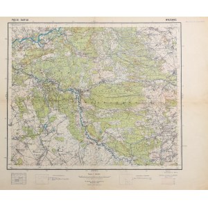 WIĄZOWIEC (Belarus). A topographic map of the vicinity of the villages of Vyazovets, Jaworska Ore, Wielka Wol...