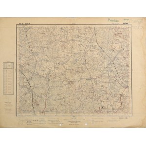 WOŹNIKI (Lubliniec district). A topographic map of the vicinity of the towns of Wozniki and Koziegłowy; Military...