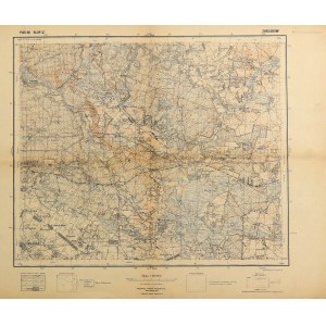ZABŁUDÓW (Bialystok district). Topographic map of Zabludow and Grodek neighborhoods; Military Geog...