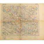ZABŁUDÓW (Bialystok district). Topographic map of Zabludow and Grodek neighborhoods; Military Geog...