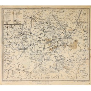 BABIMOST, WOLSZTYN, NOWY TOMYŚL. map of Babimoya county; on verso map of Nowy Tomyśl county....
