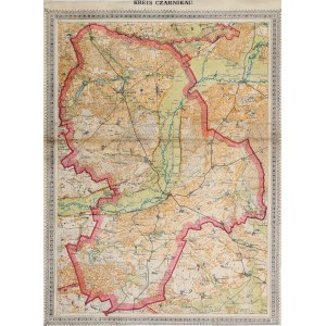 CZARNKÓW (pow. czarnkowsko-trzcianecki). Map of Czarnkow county; letter and print. P. Baron, ca. ...