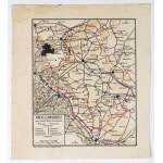 GŁUBCZYCE, PLEBISCITE IN UPPER SILESIA, SILESIAN UPRISINGS. Map of Glubczyce district with the designation...