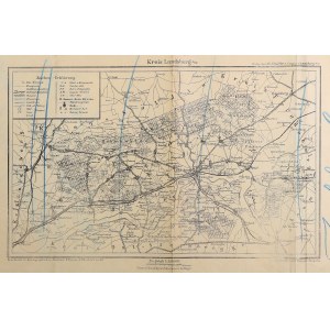 GORZOW WIELKOPOLSKI. Map of the district of Gorzow; compiled by. P. Baron and A. Hilscher, lit. and print. P. Ba...