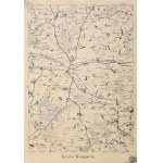 KĘPNO. Map of Kepno county; lith. and print. P. Baron, ca. 1890; nonsign; lith. fb., st. bdb....