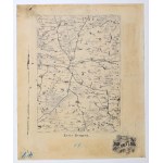 KĘPNO. Map of Kepno county; lith. and print. P. Baron, ca. 1890; nonsign; lith. fb., st. bdb....