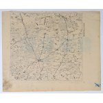OSTRZESZÓW. map of Ostrzeszow county; lith. and printed. P. Baron, ca. 1900; unsigned; lith. cz.-b....
