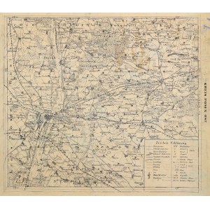 POZNAŃ. Map of the eastern Poznań district; lit. and printed. P. Baron, ca. 1910; unsigned; lith. p...