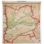WIELEŃ. Map of the district of Wieluń; lettered and printed by. P. Baron, 1910; at top, part of decorative bordering; ...