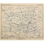LUBIN. Map of the district of Lubin; printed. and ed. by P. Baron and A. Hilscher, Legnica, ca. 1890; annotations ...