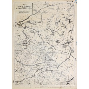 SUDECKIE FOOTHILLS. Map of the Sudeten Foreland; lith., druk. and published by A. Hilscher, Legnica, ca. 188....