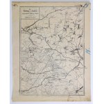 SUDECKIE FOOTHILLS. Map of the Sudeten Foreland; lith., druk. and published by A. Hilscher, Legnica, ca. 188....