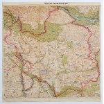 INOWROCŁAW. Map of the district of Inowrocław; lith. and printed. P. Baron, ca. 1910; chromolithic, st. bdb.,.