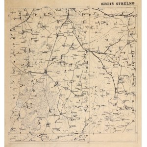 STRZELNO. Map of the district of Strzeelno; lettered by P. Baron, published by A. Hilscher, ca. 1900; unsigned; lettered ....