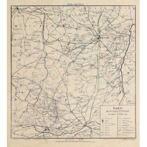 SZUBIN, GRODKÓW (Opolskie province). Map of Szubin district (no legend); on verso map of district ...