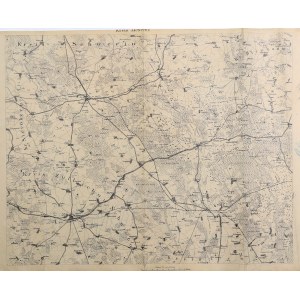 MIEDZYRZECZ. Map of Międzyrzecz County; lith. and printed. P. Baron, Legnica, ca. 1890; unsigned; li...
