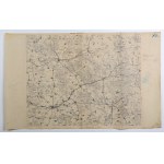 MIEDZYRZECZ. Map of Międzyrzecz County; lith. and printed. P. Baron, Legnica, ca. 1890; unsigned; li...