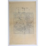 ŻAGAŃ. Map of Żagań county; print. and published by P. Baron and H. Hilscher, Legnica, ca. 1900; litt. cz....