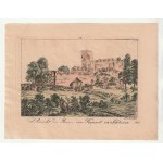 CHOJNIK, JELENIA GÓRA. Vista del castello; fig. e ing. F.A. Tittel, Kowary, 1828 circa; aquf. a colori, pp.