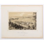 DŁUGOPOLE-ZDRÓJ (pow. kłodzki). Panorama miejscowości; rys. F. Koska, Lithographische Anstalt v. …