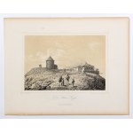 KARKONOSZE, ŚNIEŻKA. Kaplica św. Wawrzyńca i schronisko na Śnieżce; rys. F. Koska, Lithographisch…