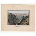 KARKONOSZE, ŚNIEŻNE KOTŁY. Snowy Cauldrons; drawing by E.W. Knippel (1811-1900, from 1827 lived in Kow...