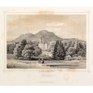 KARPNIKI (distretto di Karkonosze). Castello; disegno di F. Koska, Lithographische Anstalt v. Mercier &amp; Loeillot, ...