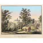KSIĄŻ, WAŁBRZYCH. View of the castle from the side of the inn; published by E.W. Knippel (1811-1900, from 1827 lived ...