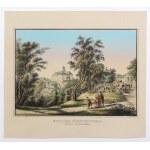 KSIĄŻ, WAŁBRZYCH. View of the castle from the side of the inn; published by E.W. Knippel (1811-1900, from 1827 lived ...