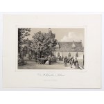 SZCZAWNO-ZDRÓJ. Inn and observation tower on Gediminas Hill; drawing by F. Koska, Lithographische Anst....