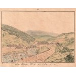 SZKLARSKA PORĘBA. Vitriol factory; drawing and eng. F.A. Tittel, Kowary, ca. 1828; aquf. color, st...