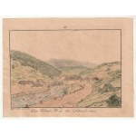 SZKLARSKA PORĘBA. Vitriol factory; drawing and eng. F.A. Tittel, Kowary, ca. 1828; aquf. color, st...