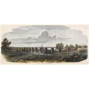 SWIDNICA. Witoszowski viaduct on the Świdnica-Swiebodzice route; anonymous, ca. 1860; wood. color...