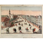 WROCŁAW. South part of Market Square with City Hall; drawn by F.B. Werner, published by G.B. Probst, ca. 1760; bottom ...