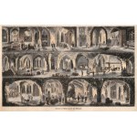 WIELICZKA. Cross-sectional views of the mines; anonymous, ca. 1870; wood. color, paper-covered,...