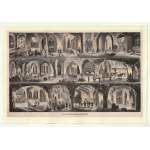 WIELICZKA. Cross-sectional views of the mines; anonymous, ca. 1870; wood. color, paper-covered,...
