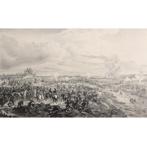 OSTROŁĘKA, NOVEMBER UPRISING. Panorama of the battle of Ostrolenka on May 26, 1831; letter I. Lacroix, fig.