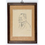 SZWAJCER, Jerzy, pseudonym JOTES (1892–1967). Portrait of P. Dowbor; on the reverse, a typescript with a biographical note…