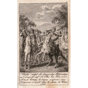 JAN III SOBIESKI (King of Poland from 1674 to 1696). Sobieski concluding a conversation with Emperor Leopold…