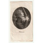 TADEUSZ KOŚCIUSZKO (1746-1817). Bust sideways in oval; drawn by D. Chodowiecki; taken from: Almana...
