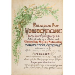 WADOWICE. A thank-you note to Adolf Podwin—a judge and author of children’s books, including…
