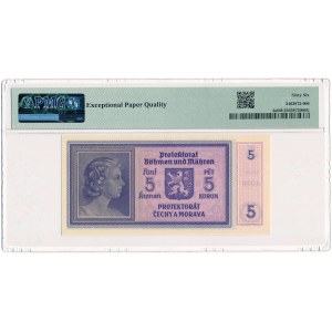 Čechy a Morava – 5 korún ND/1940 * P4a * neperforovaná