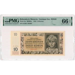 Čechy a Morava – 10 korún 1942 * P8a * neperforované