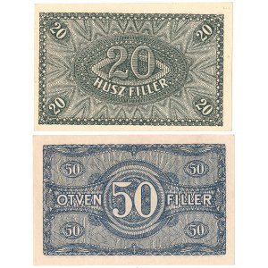 Hungary - 20 + 50 Fillér 1920 * P43 and P44