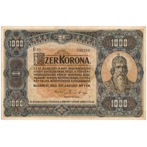 Hungary - 1,000 Korona 1920 * P66
