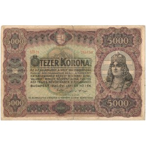 Hungary - 5,000 Korona 1920 * P67